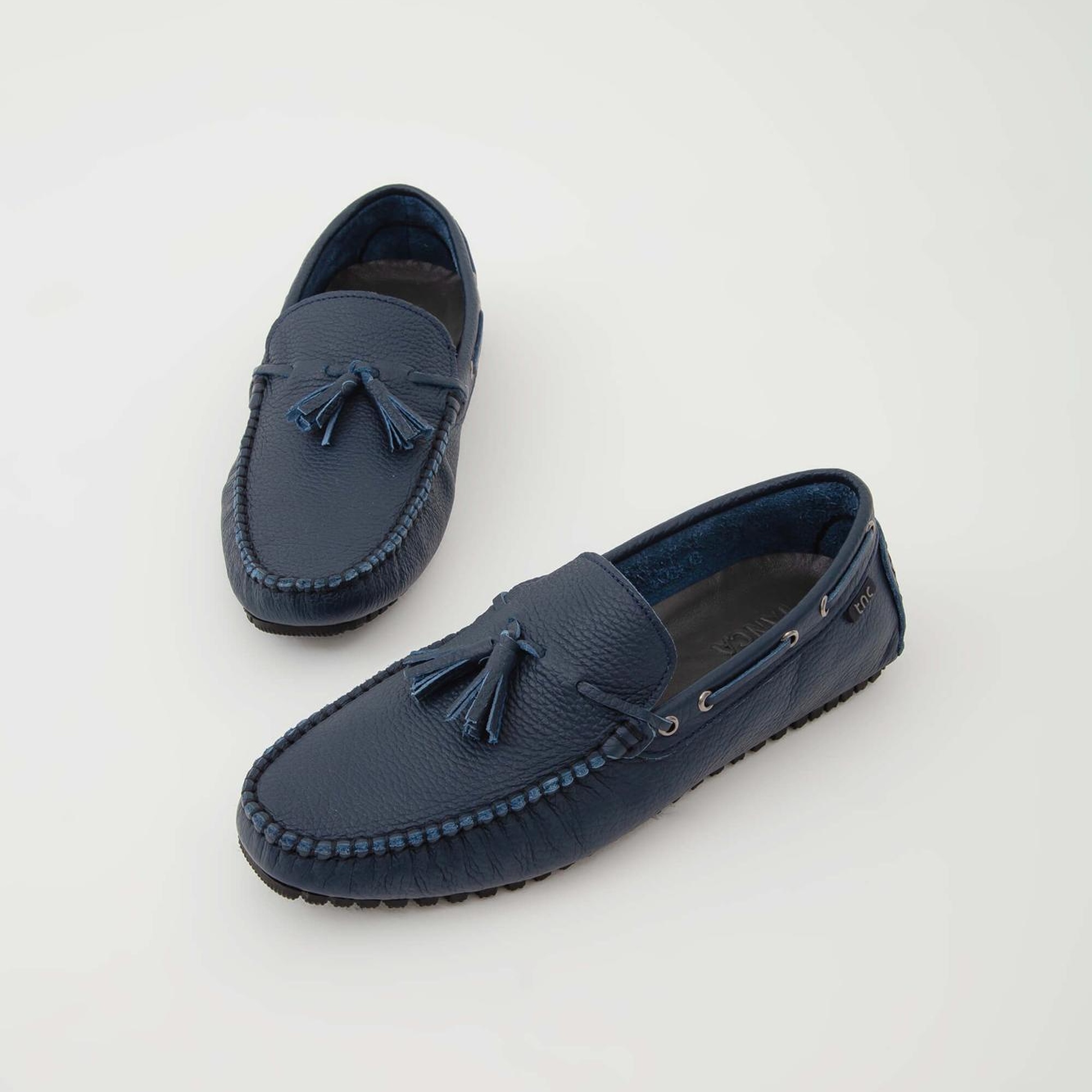 Tamer Tanca Erkek Hakiki Deri Lacivert Driver Ayakkabı