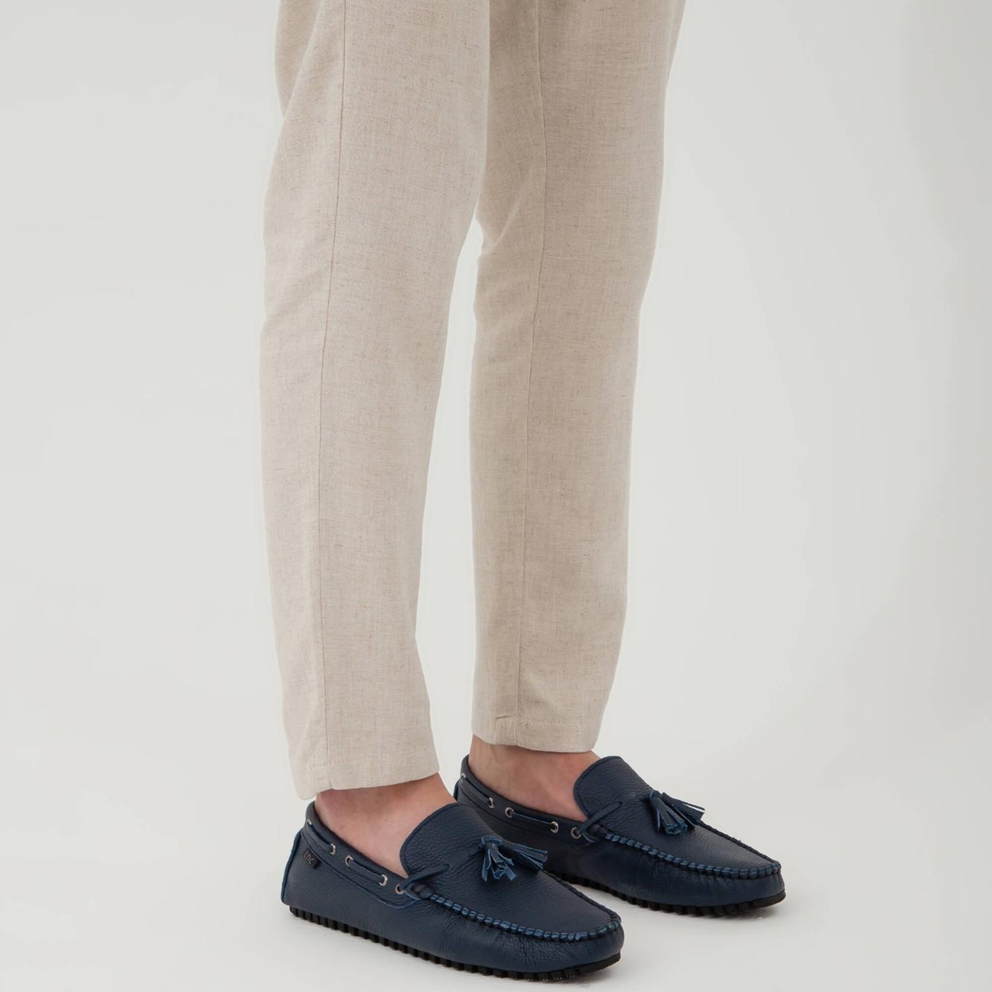 Tamer Tanca Erkek Hakiki Deri Lacivert Driver Ayakkabı