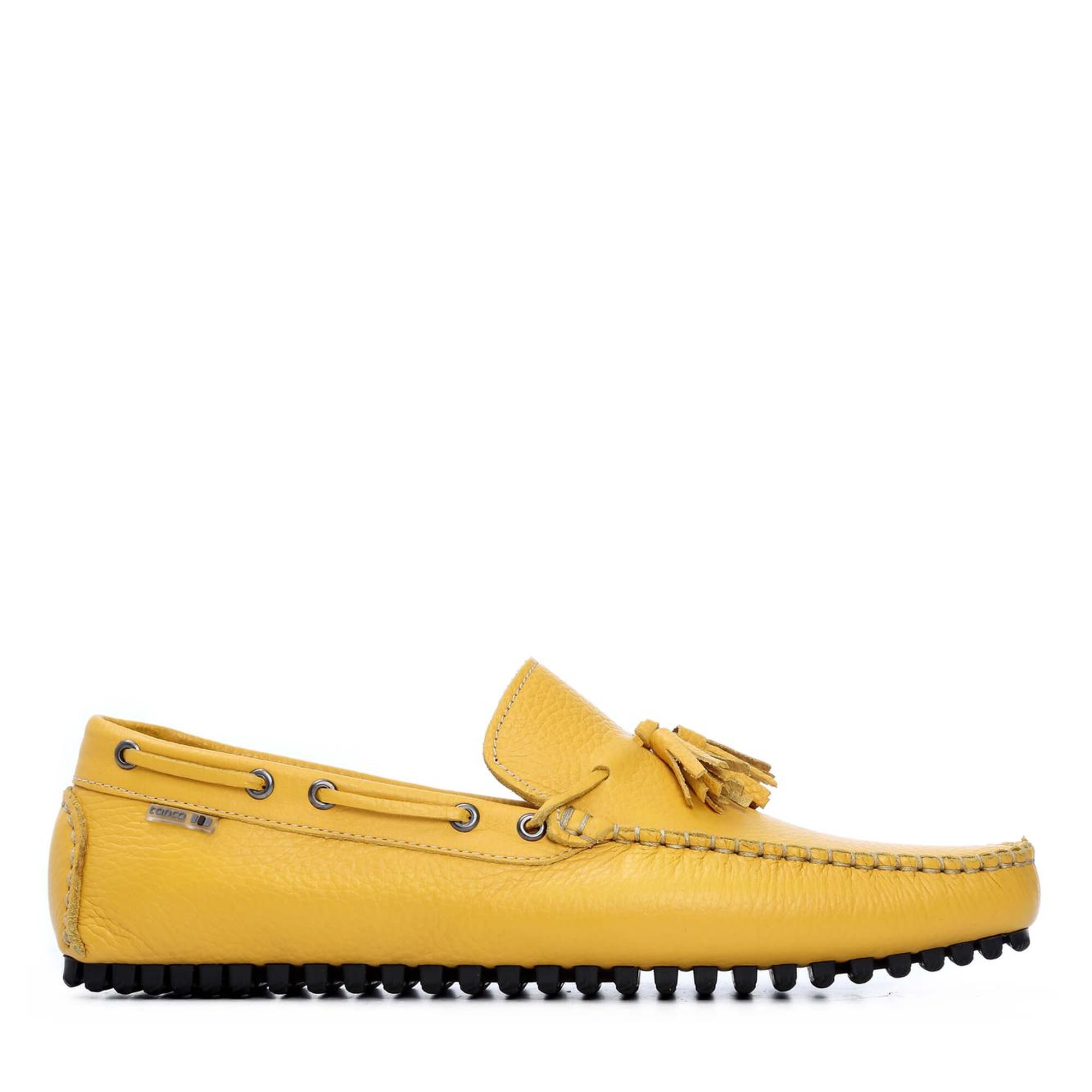 Tamer Tanca Erkek Hakiki Deri Sarı Driver Ayakkabı