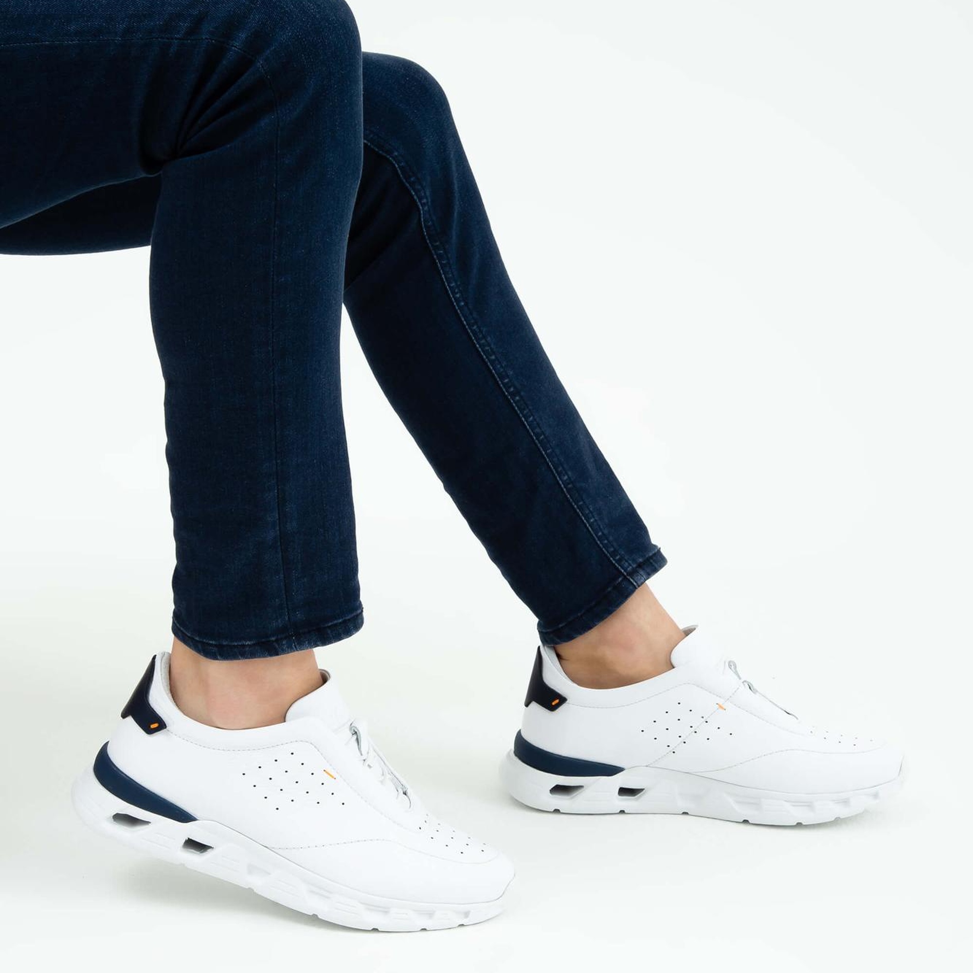 Tamer Tanca Erkek Hakiki Deri Beyaz Casual Ayakkabı