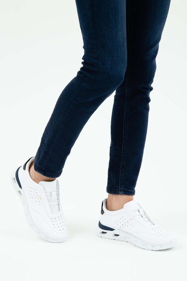  Tamer Tanca Erkek Hakiki Deri Beyaz Casual Ayakkabı