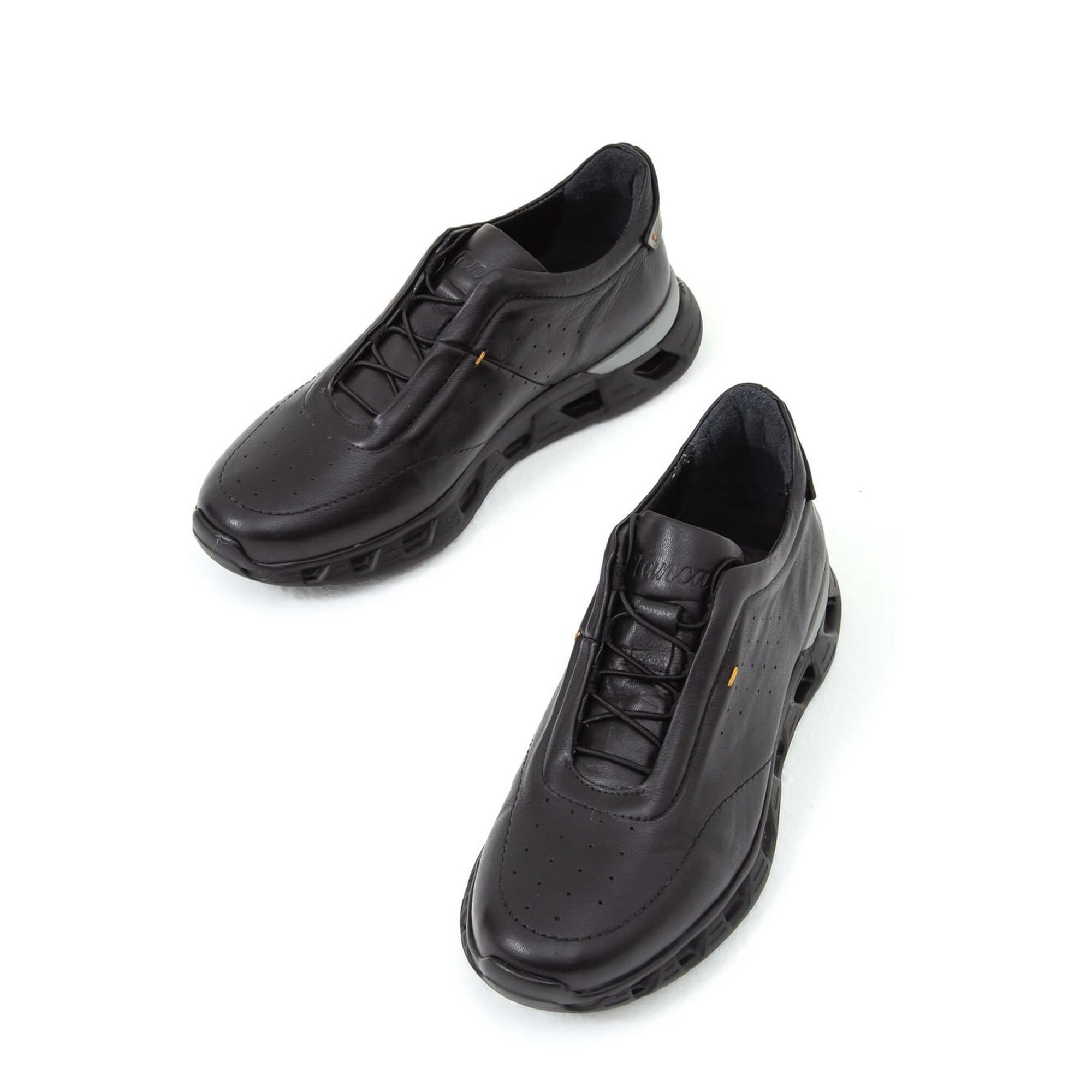 Tamer Tanca Erkek Hakiki Deri Siyah Casual Ayakkabı