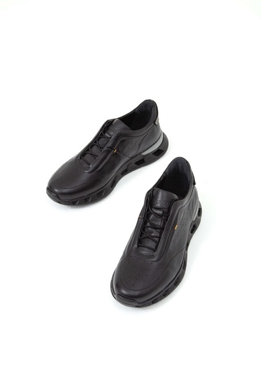  Tamer Tanca Erkek Hakiki Deri Siyah Casual Ayakkabı