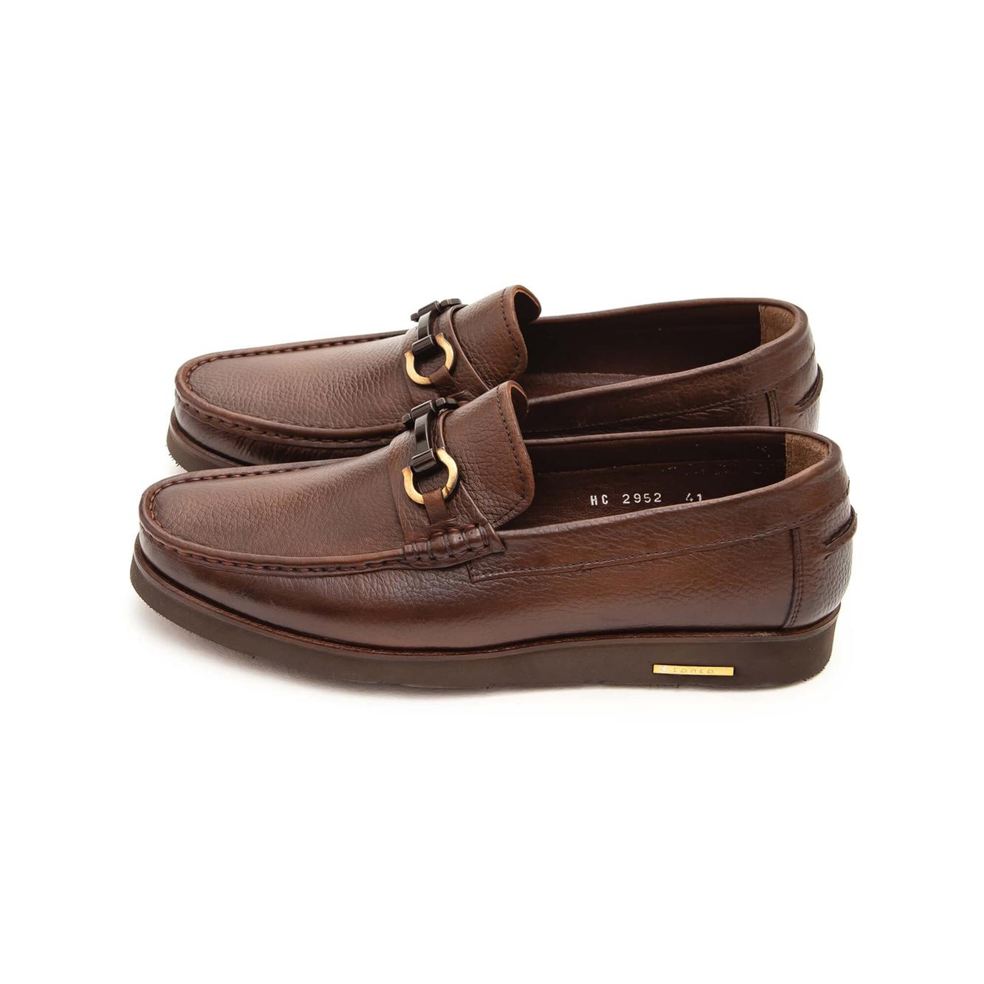 Tamer Tanca Erkek Hakiki Deri Kahverengi Casual Ayakkabı