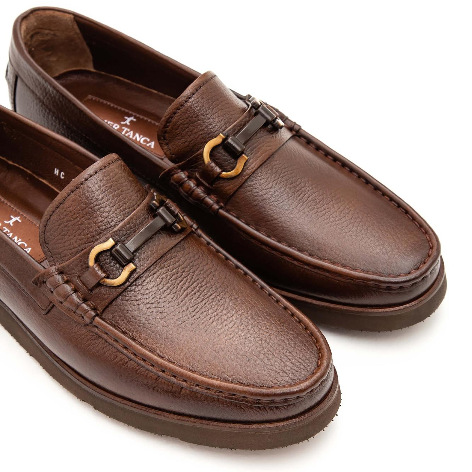 Tamer Tanca Erkek Hakiki Deri Kahverengi Casual Ayakkabı