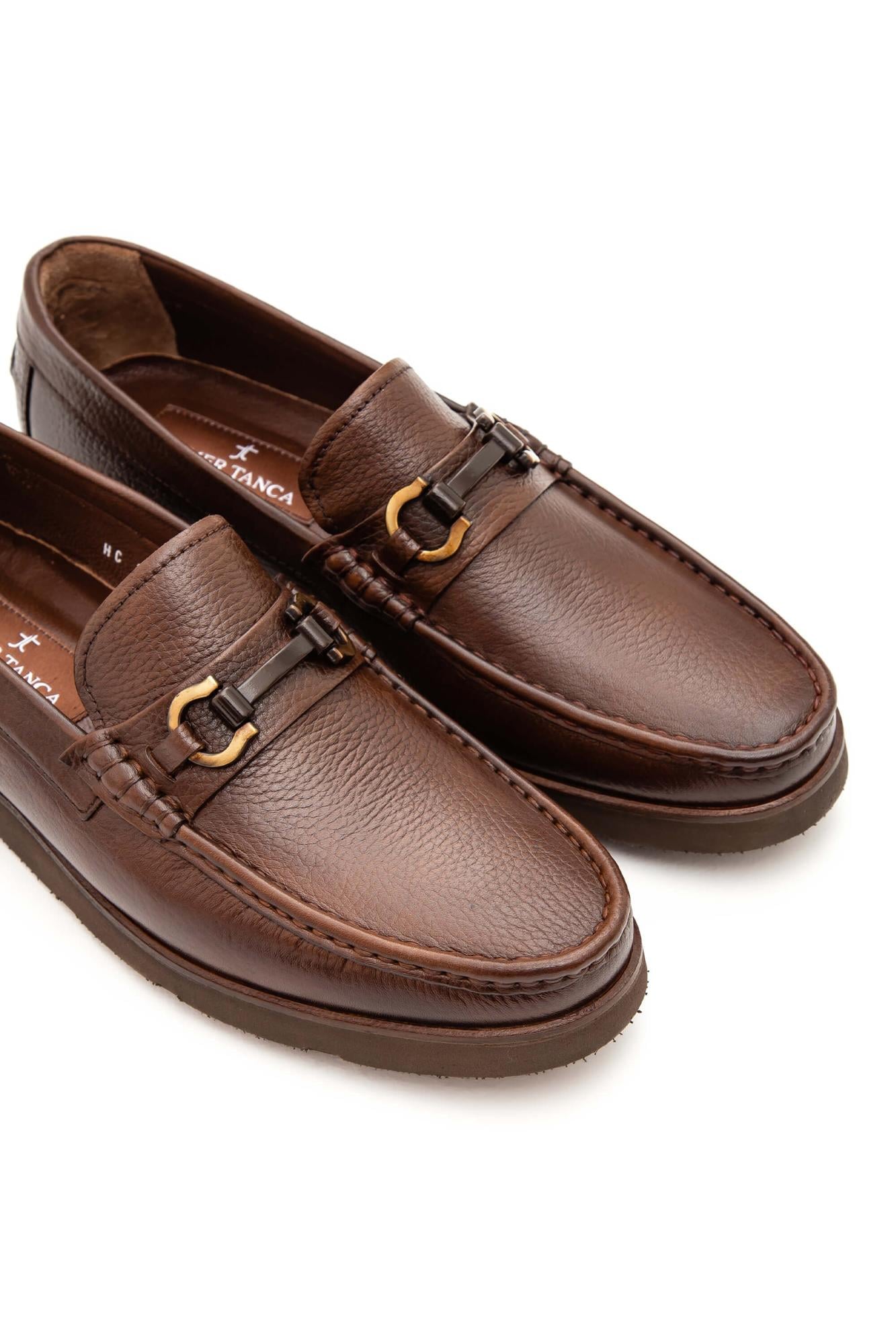  Tamer Tanca Erkek Hakiki Deri Kahverengi Casual Ayakkabı