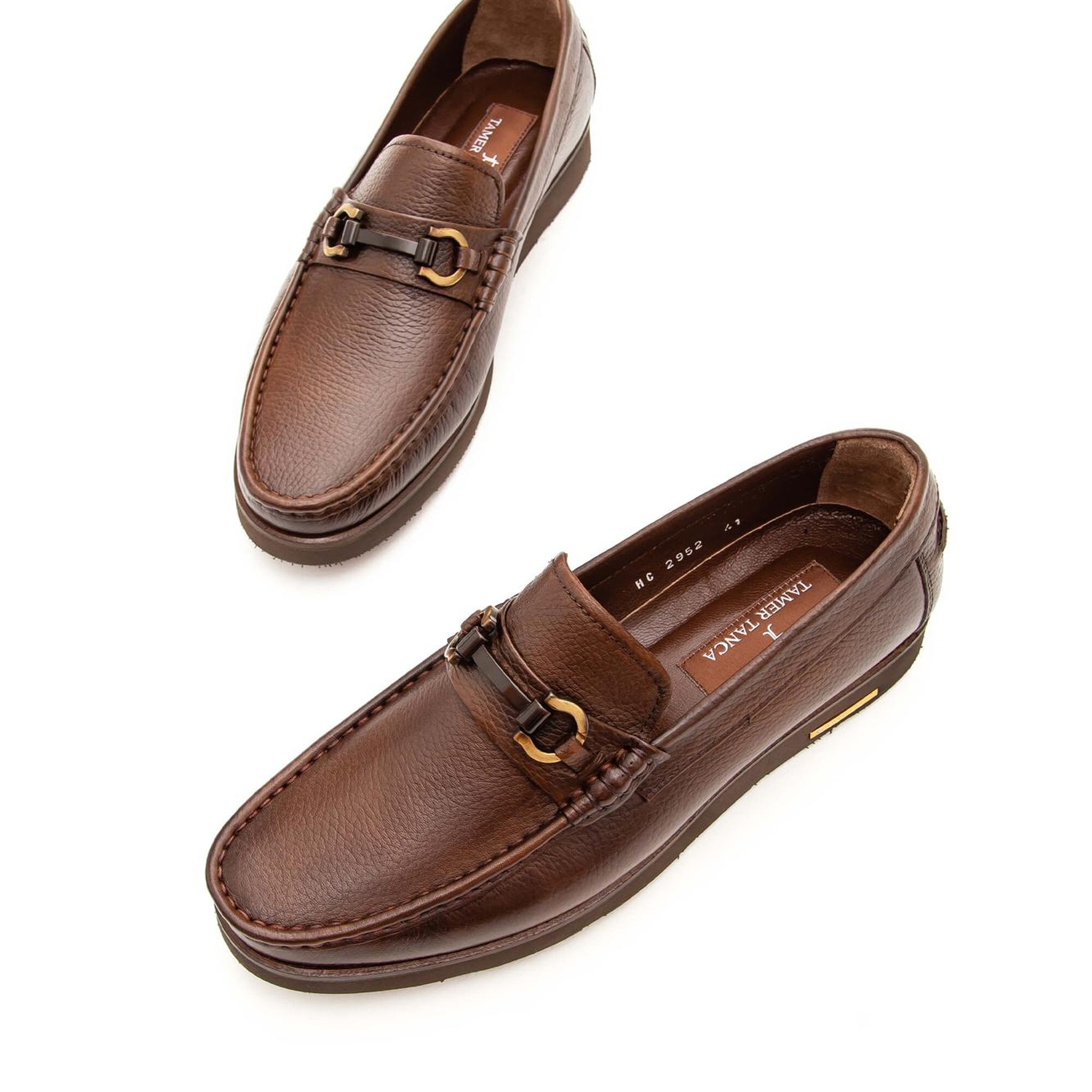 Tamer Tanca Erkek Hakiki Deri Kahverengi Casual Ayakkabı