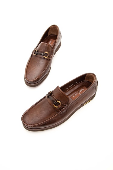  Tamer Tanca Erkek Hakiki Deri Kahverengi Casual Ayakkabı