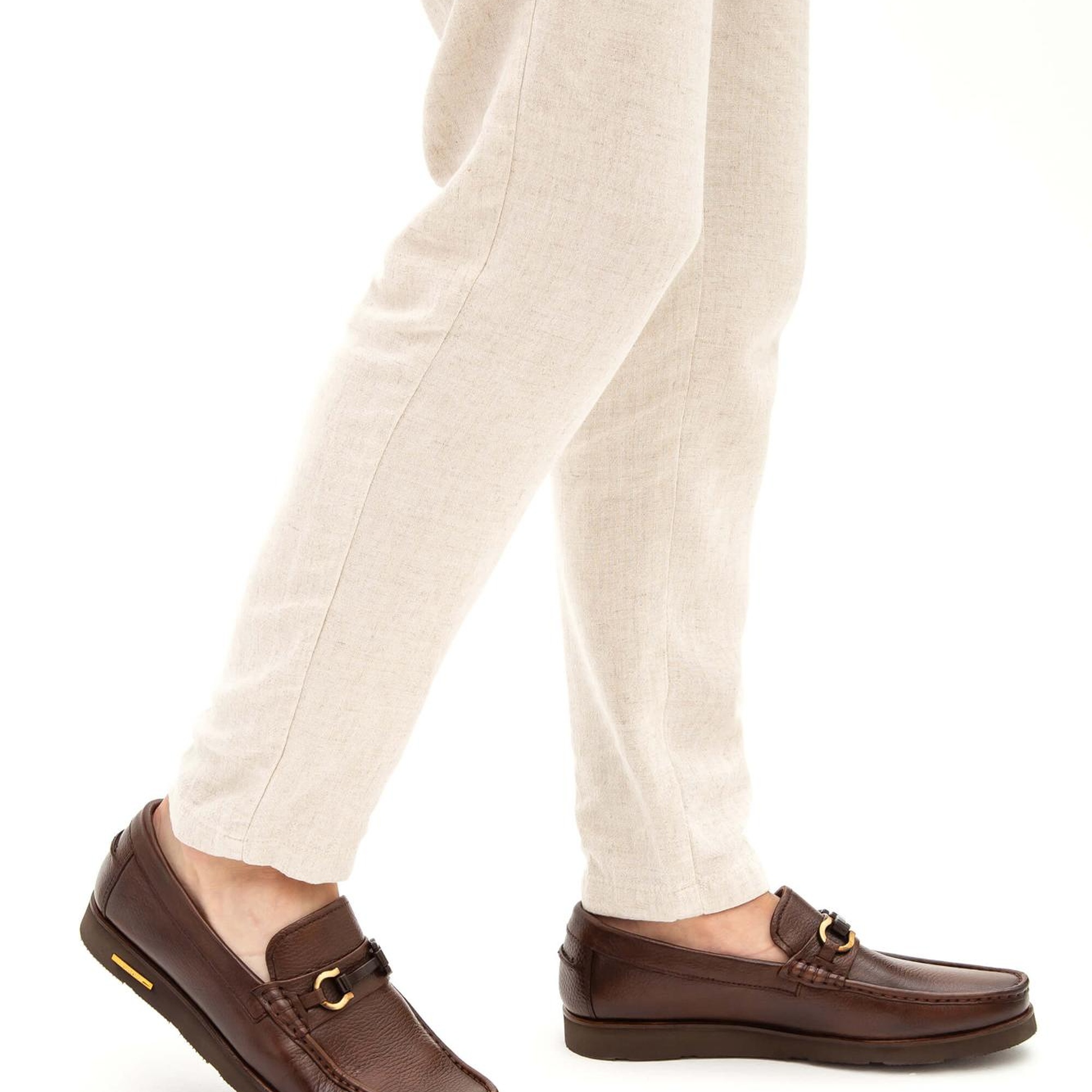 Tamer Tanca Erkek Hakiki Deri Kahverengi Casual Ayakkabı