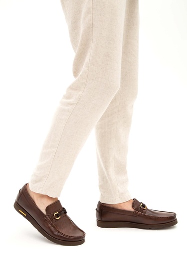  Tamer Tanca Erkek Hakiki Deri Kahverengi Casual Ayakkabı