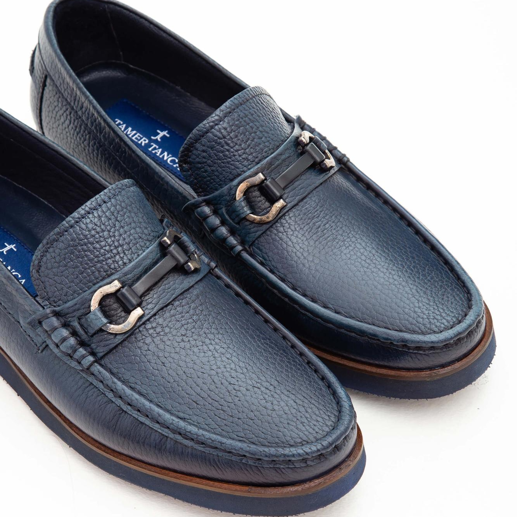 Tamer Tanca Erkek Hakiki Deri Lacivert Casual Ayakkabı