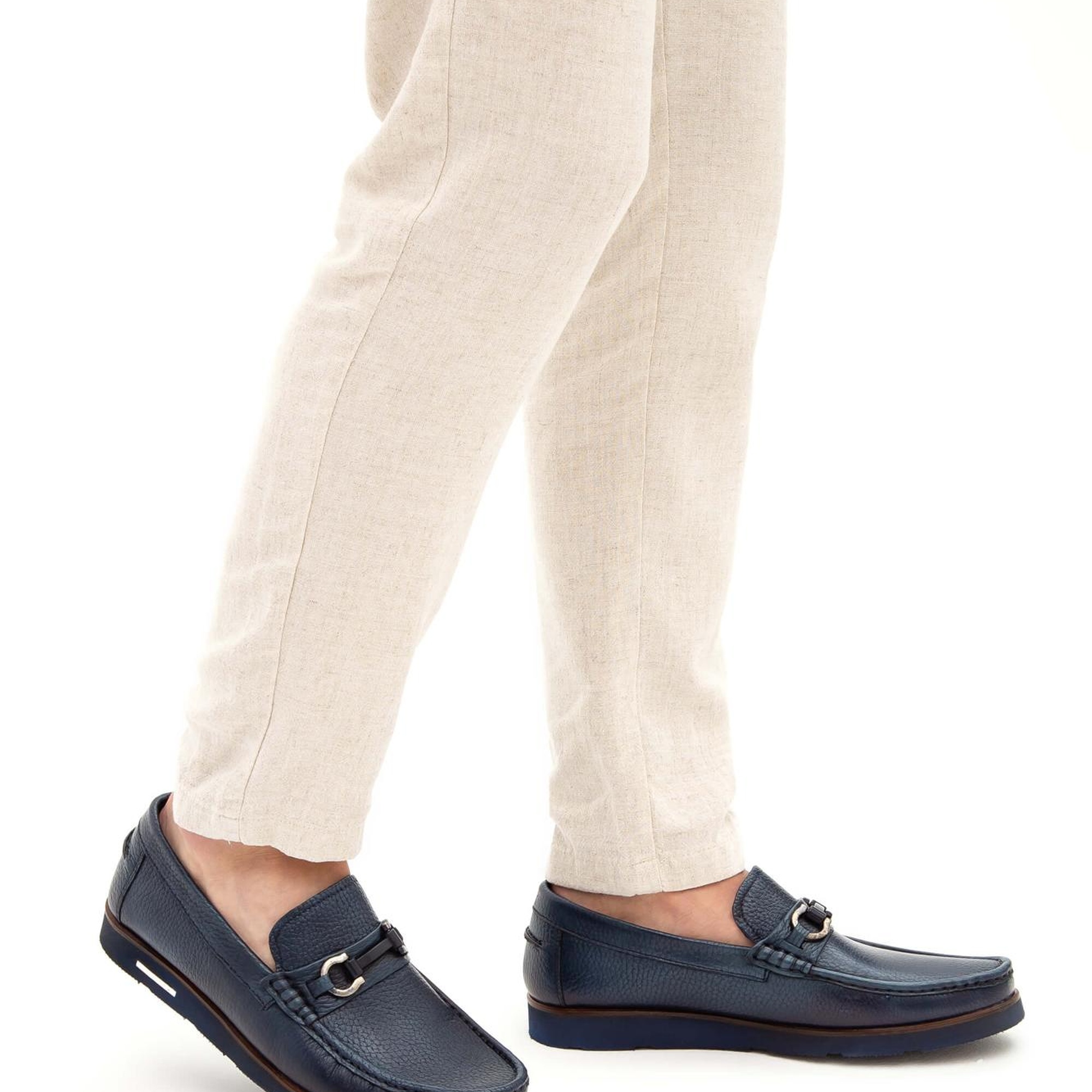 Tamer Tanca Erkek Hakiki Deri Lacivert Casual Ayakkabı