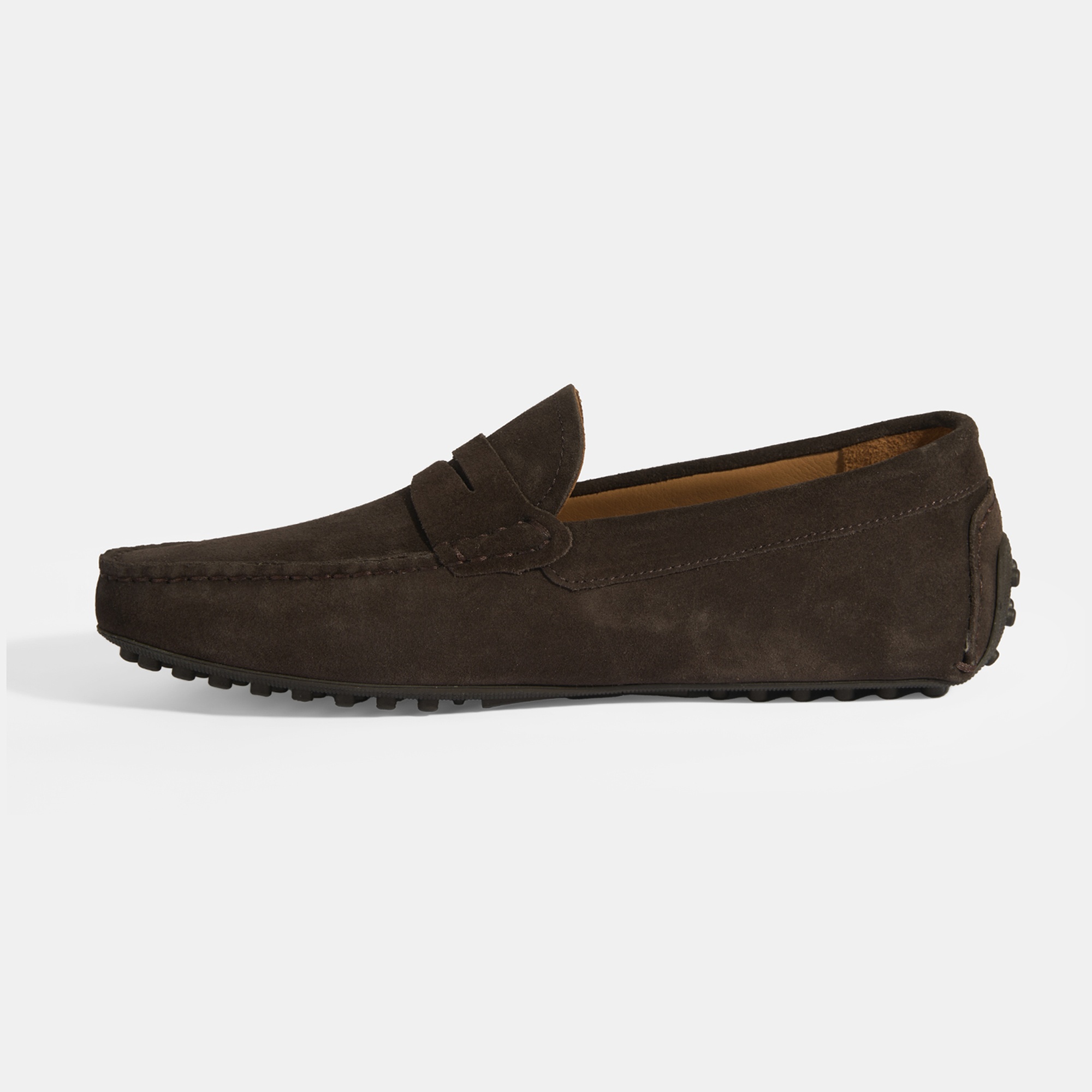 Erkek Kahve Slip-On Süet Loafer