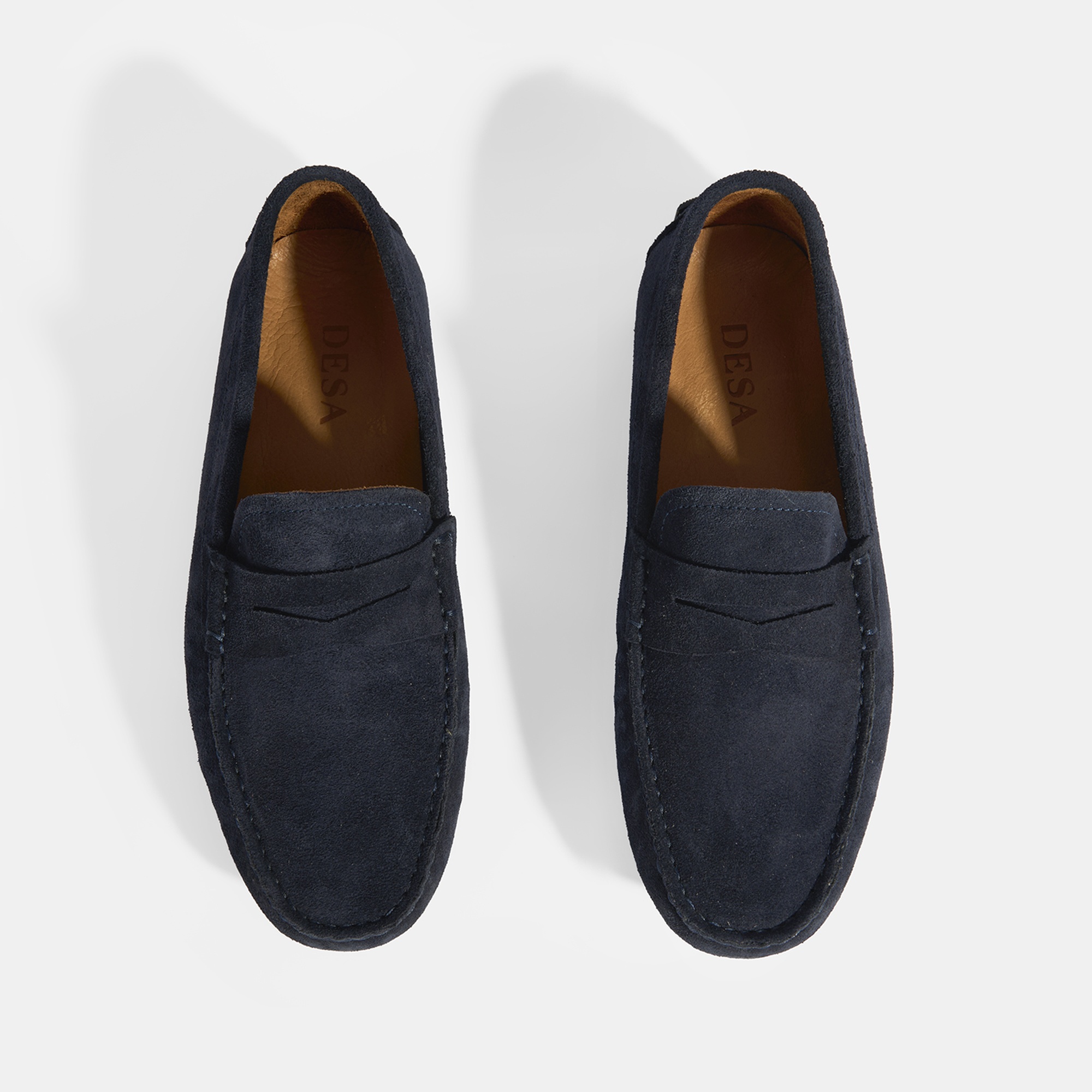 Erkek Lacivert Slip-On Süet Loafer