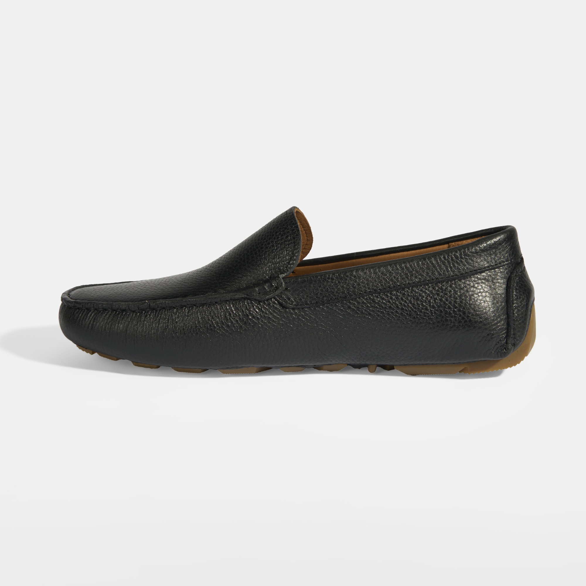 Erkek Siyah Slip-On Deri Loafer