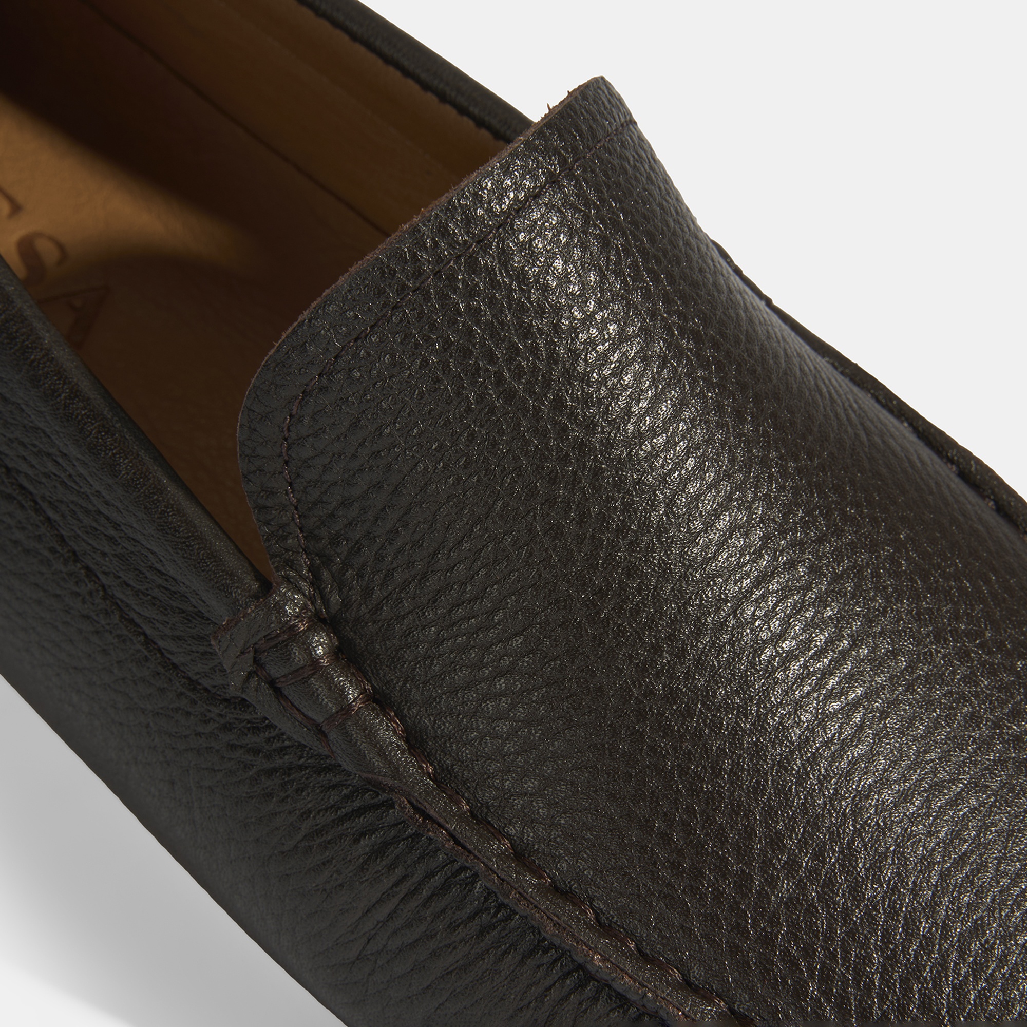 Erkek Kahve Slip-On Deri Loafer