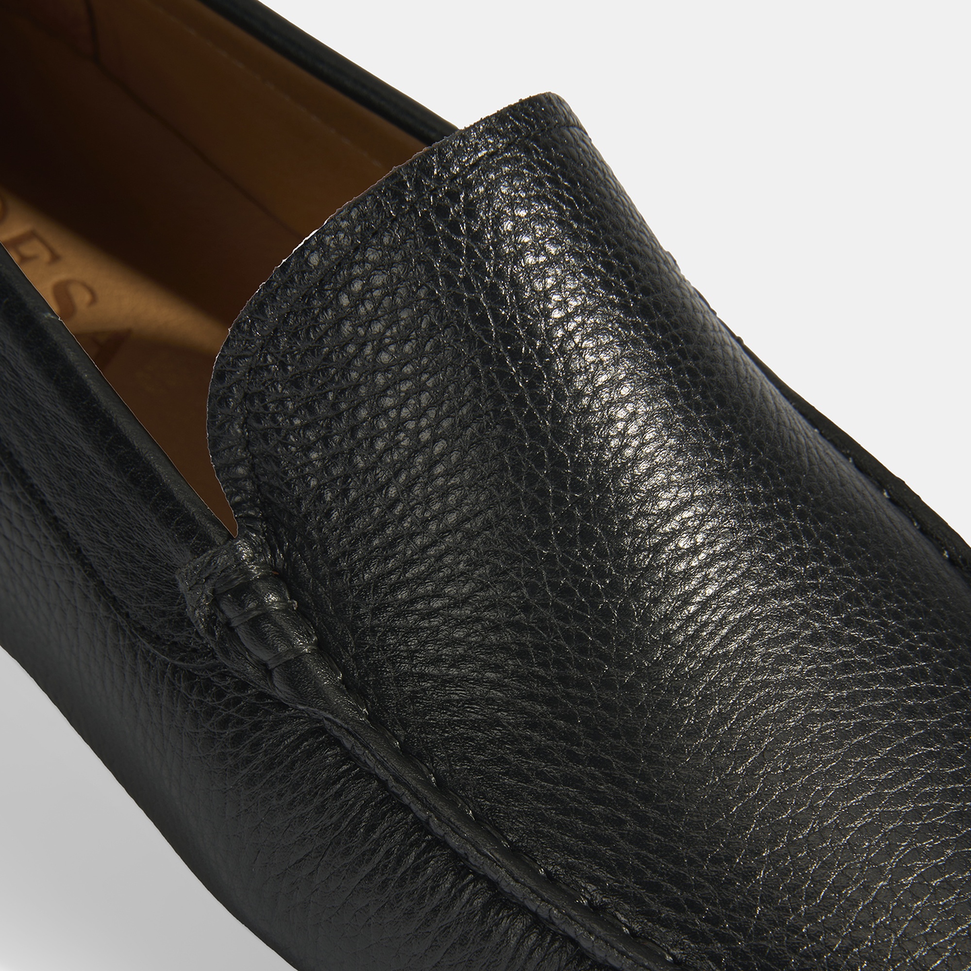 Erkek Siyah Slip-On Deri Loafer