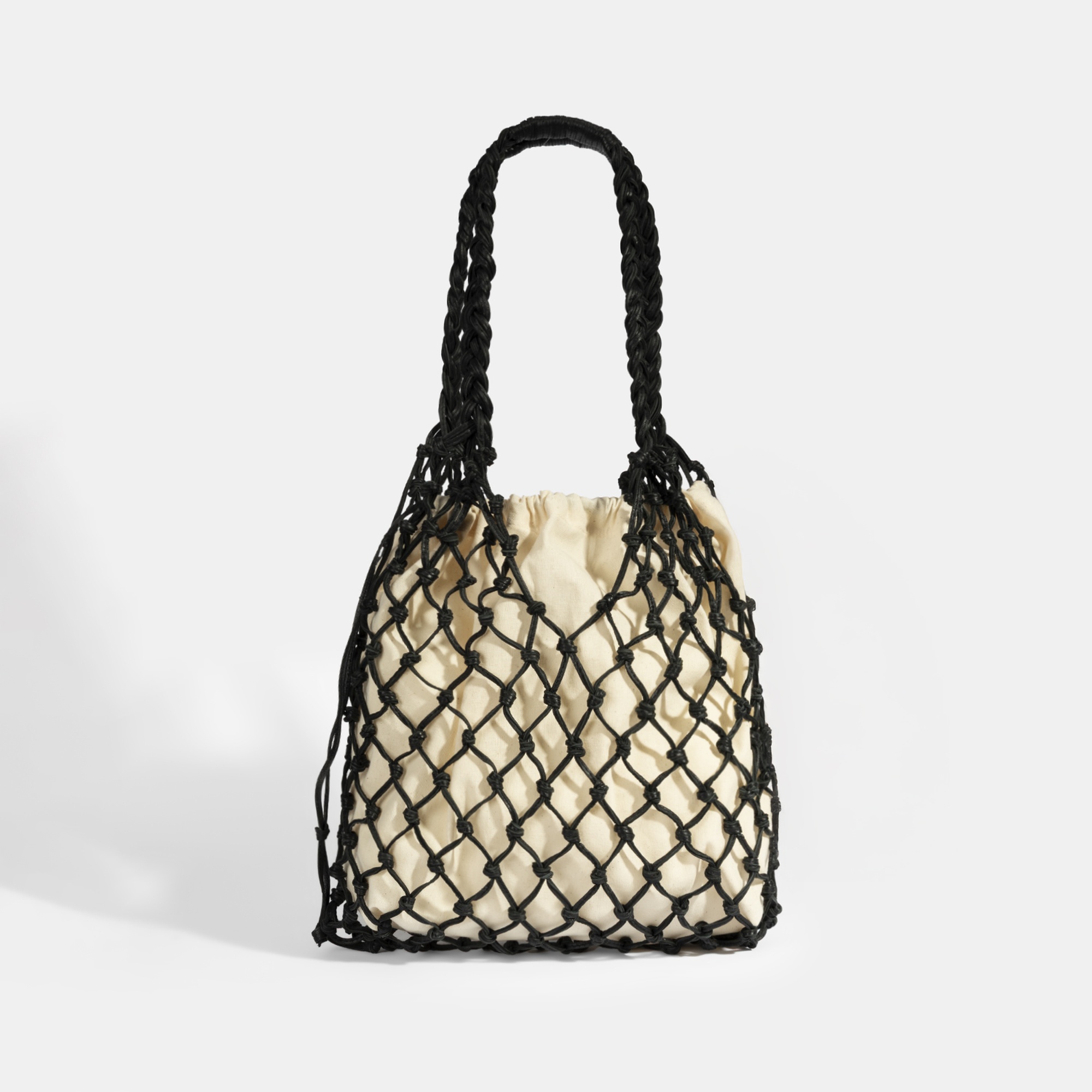 KEDV Mimozalı Deri Örgü Çanta