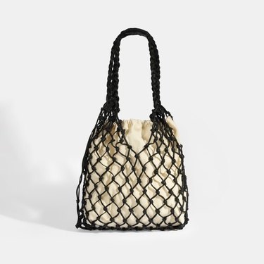  KEDV Mimozalı Deri Örgü Çanta