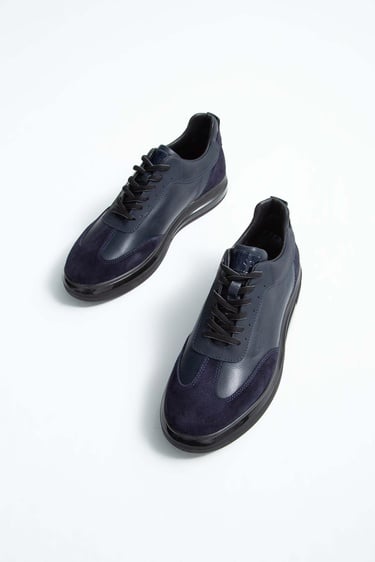  Tamer Tanca Erkek Hakiki Deri Lacivert Casual Ayakkabı