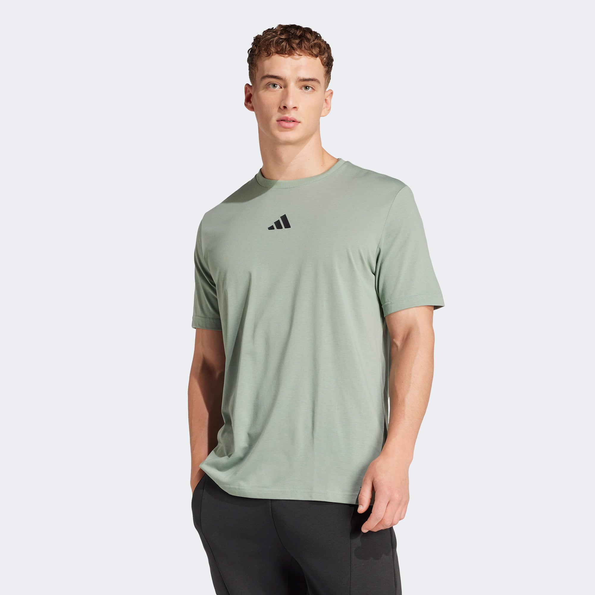  adidas Climacool One Rep At A Time Graphic Erkek Yeşil Antrenman T-Shirt