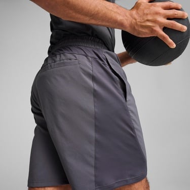  Puma Tad Tech Fabric Mix Erkek Gri Antrenman Şortu