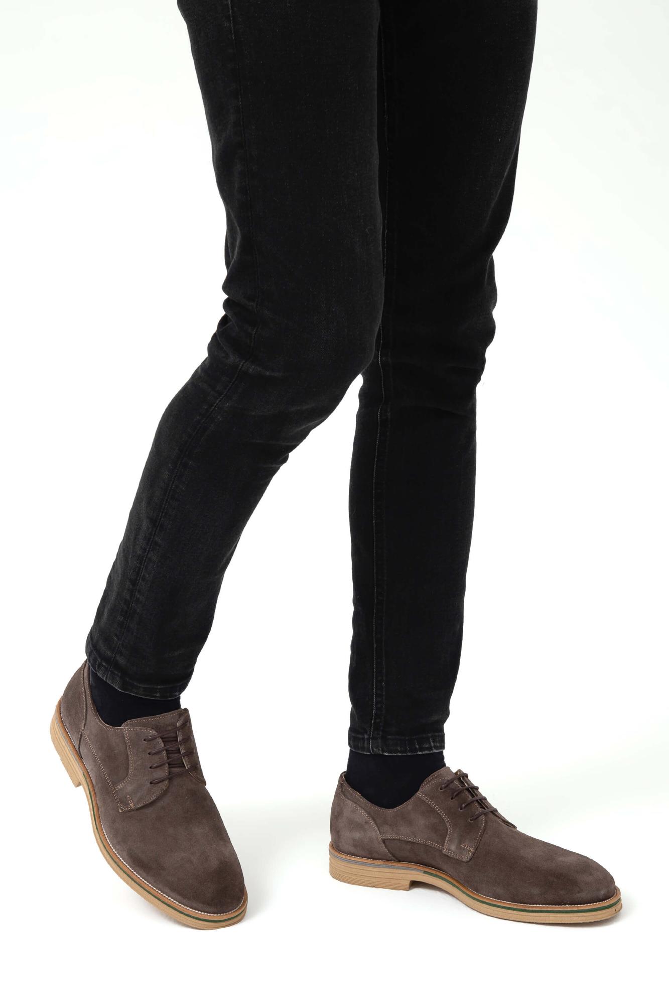 Tamer Tanca Tamer Tanca Erkek Hakiki Deri Gri Casual Ayakkabı | FashFed Gri - 6. görsel