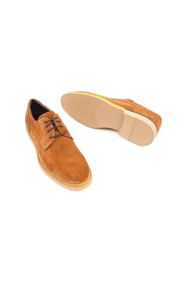  Tamer Tanca Erkek Hakiki Deri Kahverengi Casual Ayakkabı