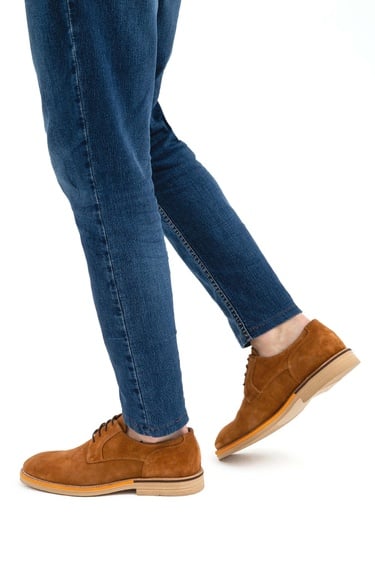  Tamer Tanca Erkek Hakiki Deri Kahverengi Casual Ayakkabı