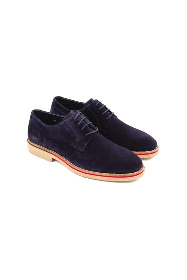  Tamer Tanca Erkek Hakiki Deri Lacivert Casual Ayakkabı
