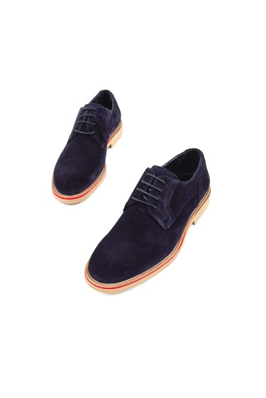  Tamer Tanca Erkek Hakiki Deri Lacivert Casual Ayakkabı