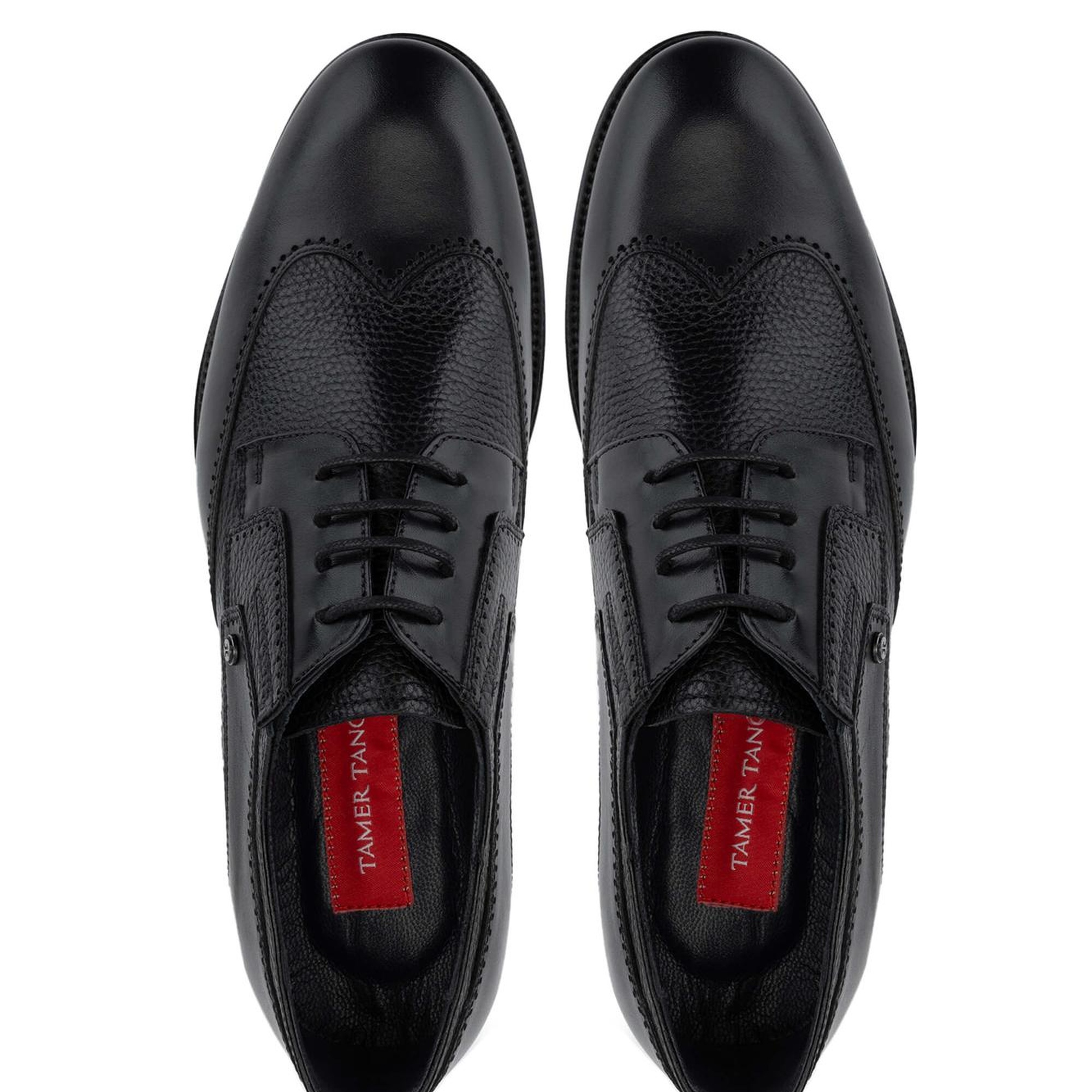 Tamer Tanca Erkek Hakiki Deri Siyah Günlük Ayakkabı