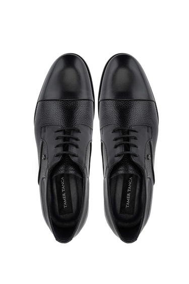  Tamer Tanca Erkek Hakiki Deri Siyah Günlük Ayakkabı