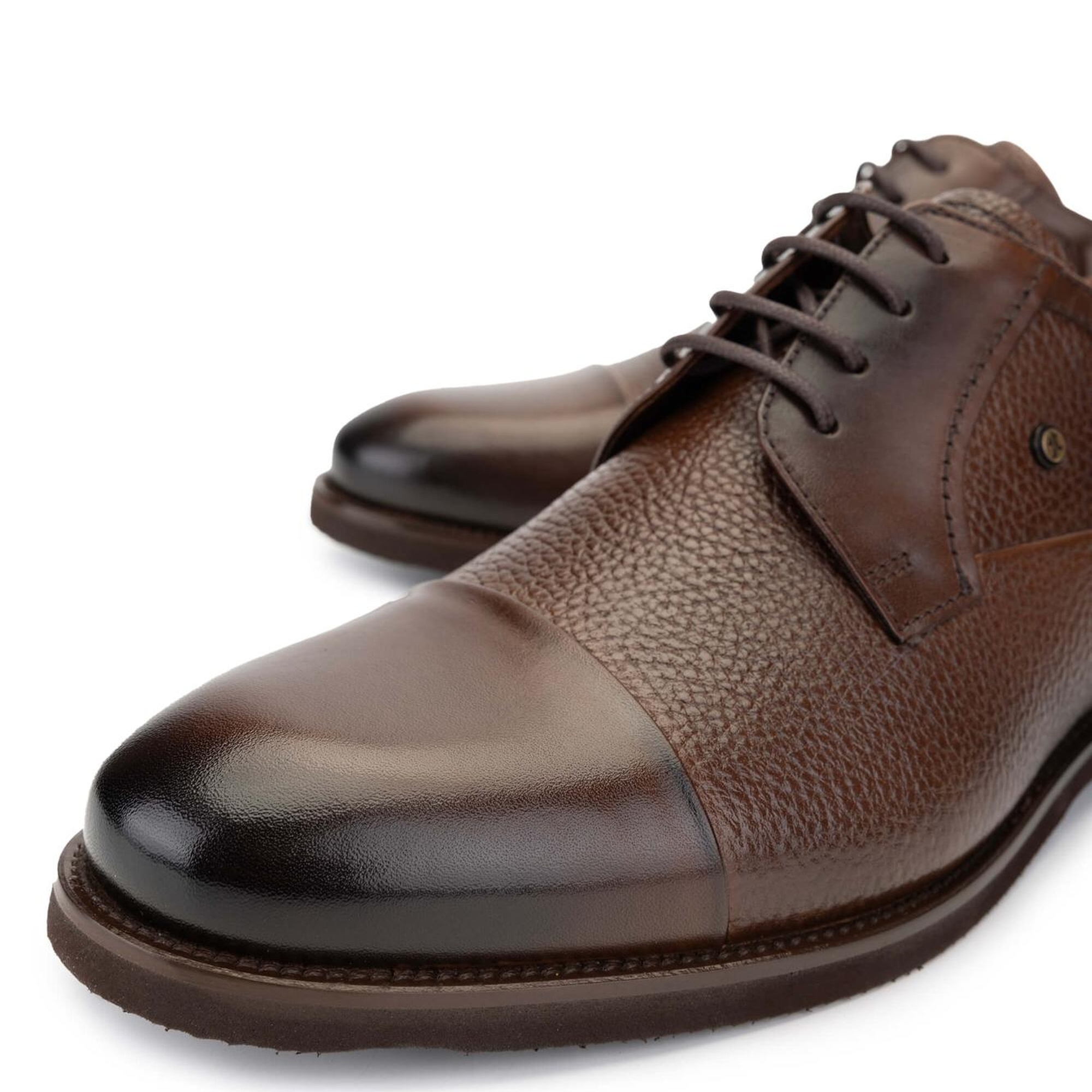 Tamer Tanca Erkek Hakiki Deri Kahverengi Günlük Ayakkabı