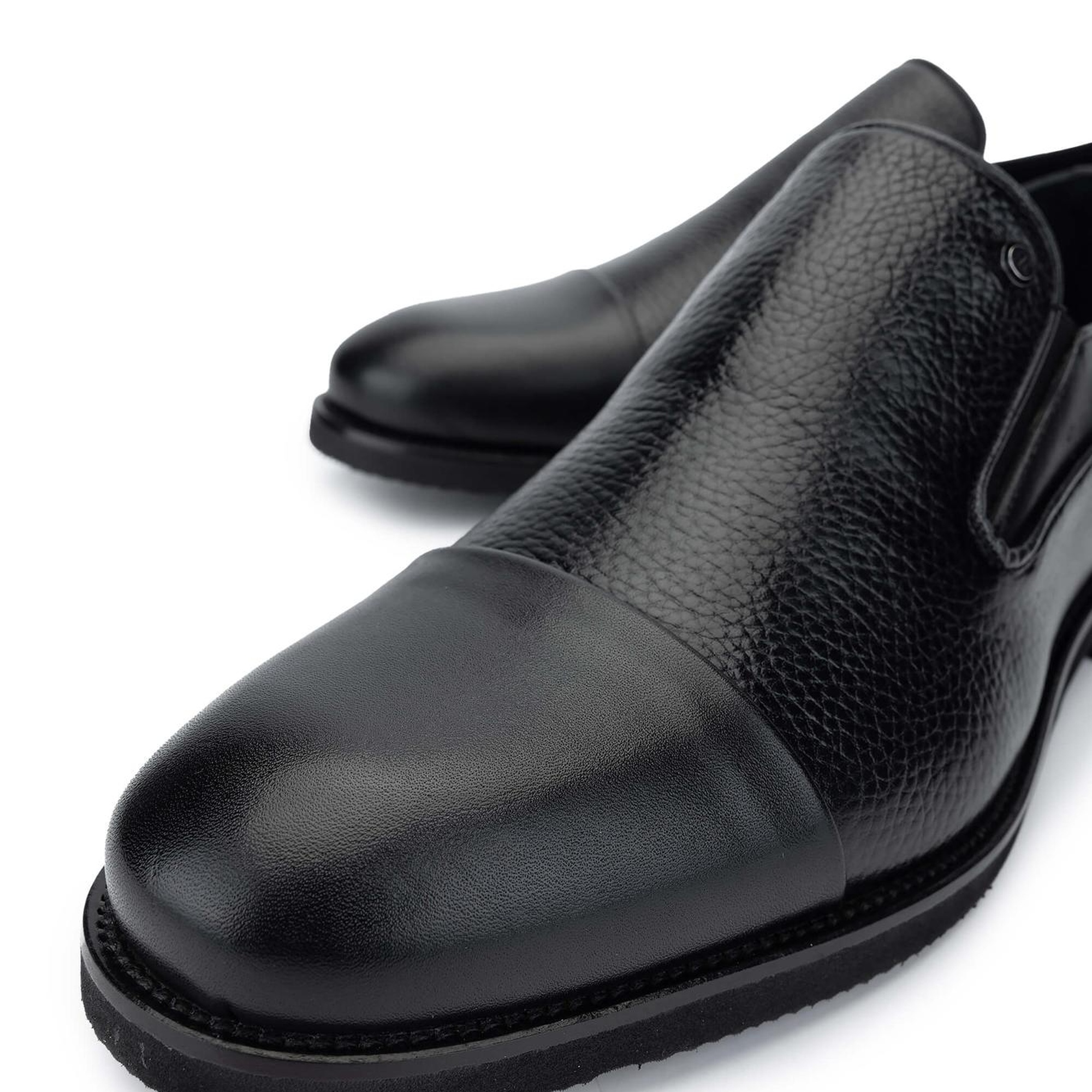 Tamer Tanca Erkek Hakiki Deri Siyah Günlük Ayakkabı