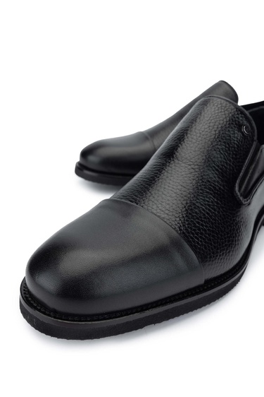  Tamer Tanca Erkek Hakiki Deri Siyah Günlük Ayakkabı