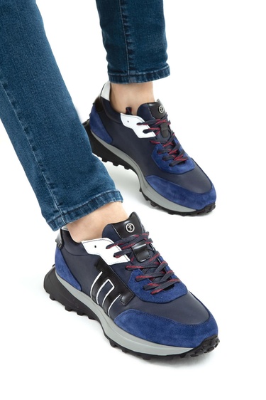  Tamer Tanca Erkek Hakiki Deri Lacivert Sneakers & Spor Ayakkabı