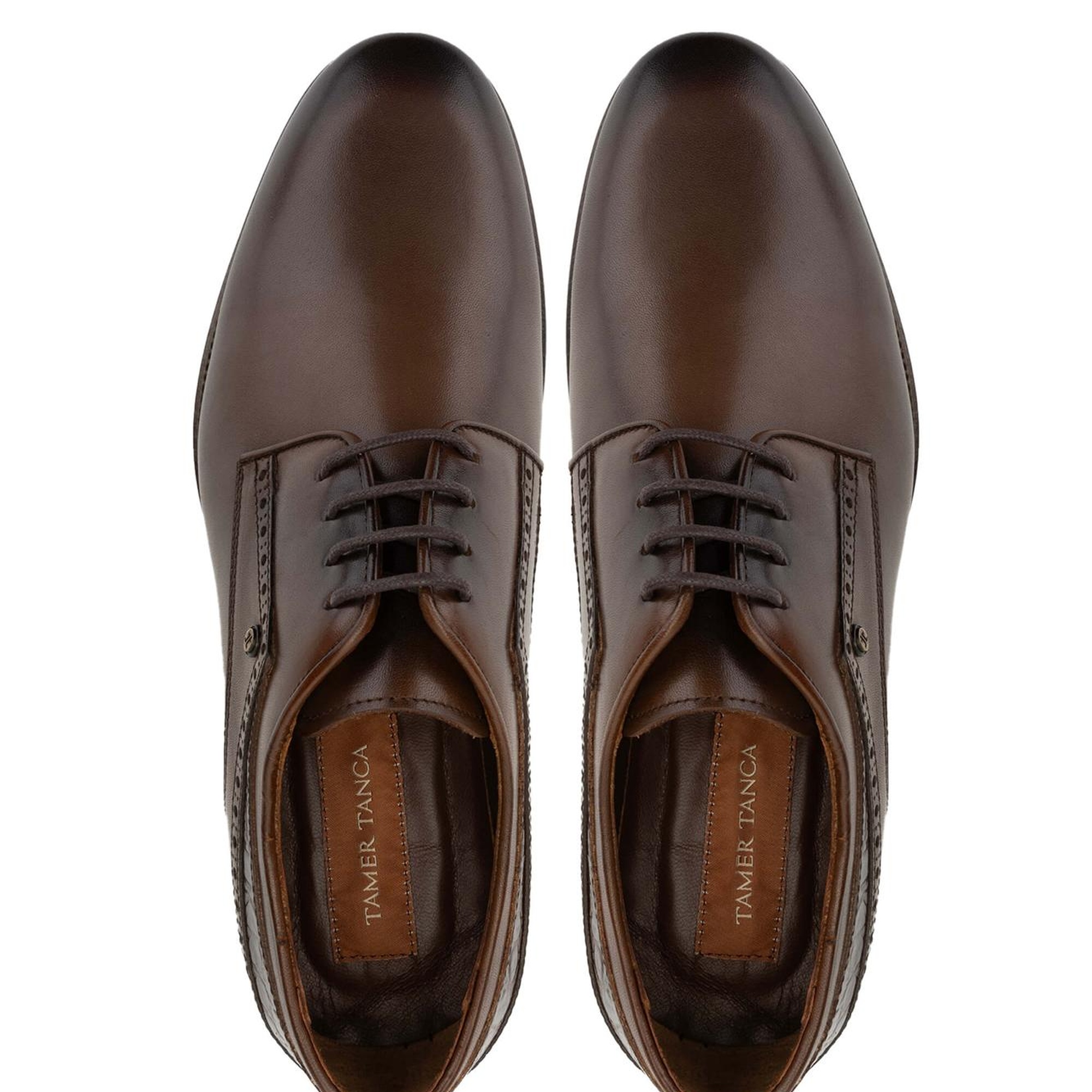 Tamer Tanca Erkek Hakiki Deri Kahverengi Günlük Ayakkabı