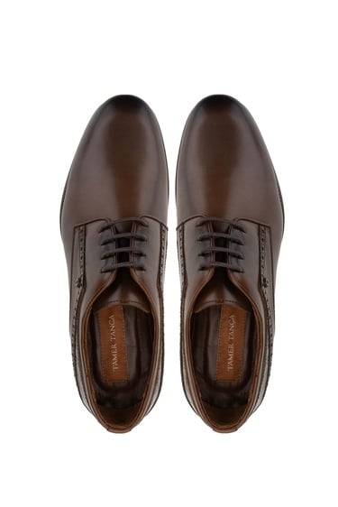  Tamer Tanca Erkek Hakiki Deri Kahverengi Günlük Ayakkabı
