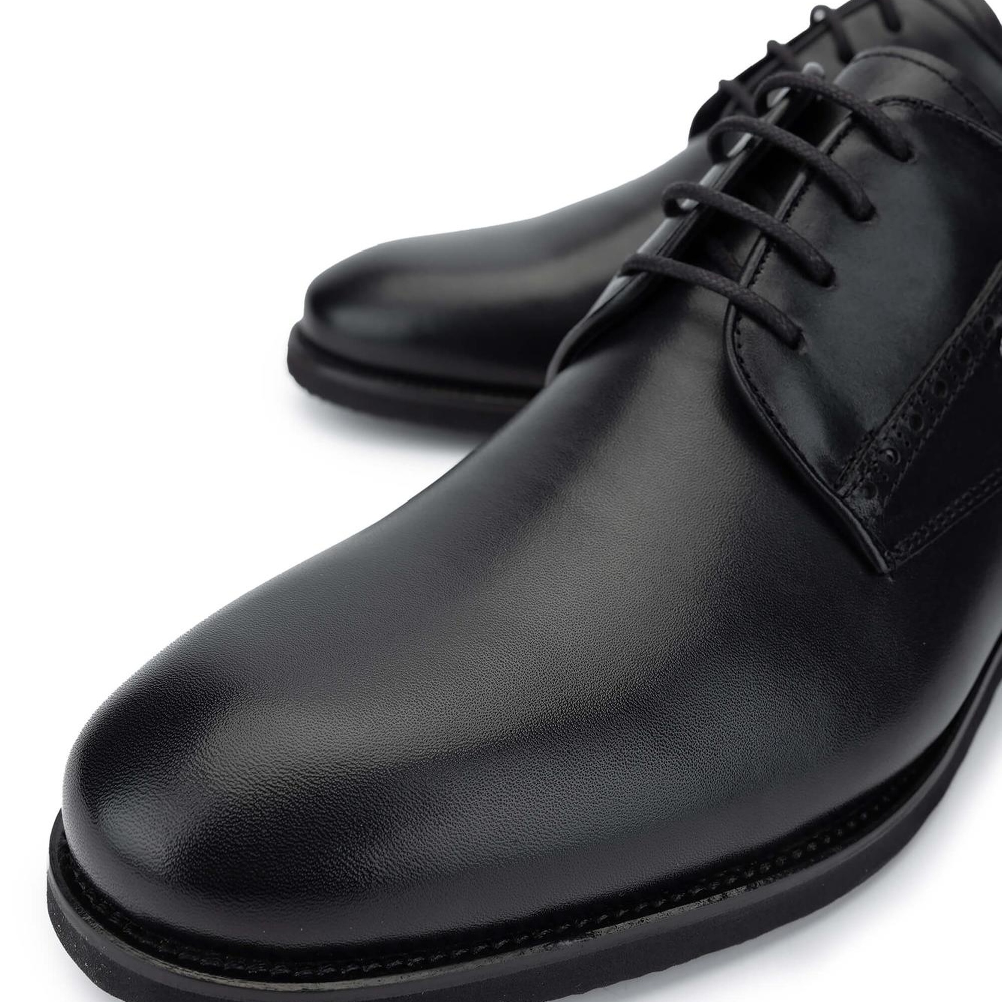 Tamer Tanca Erkek Hakiki siyah Deri Günlük Ayakkabı