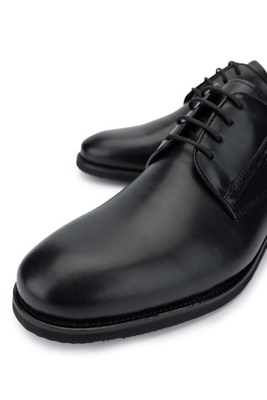  Tamer Tanca Erkek Hakiki siyah Deri Günlük Ayakkabı