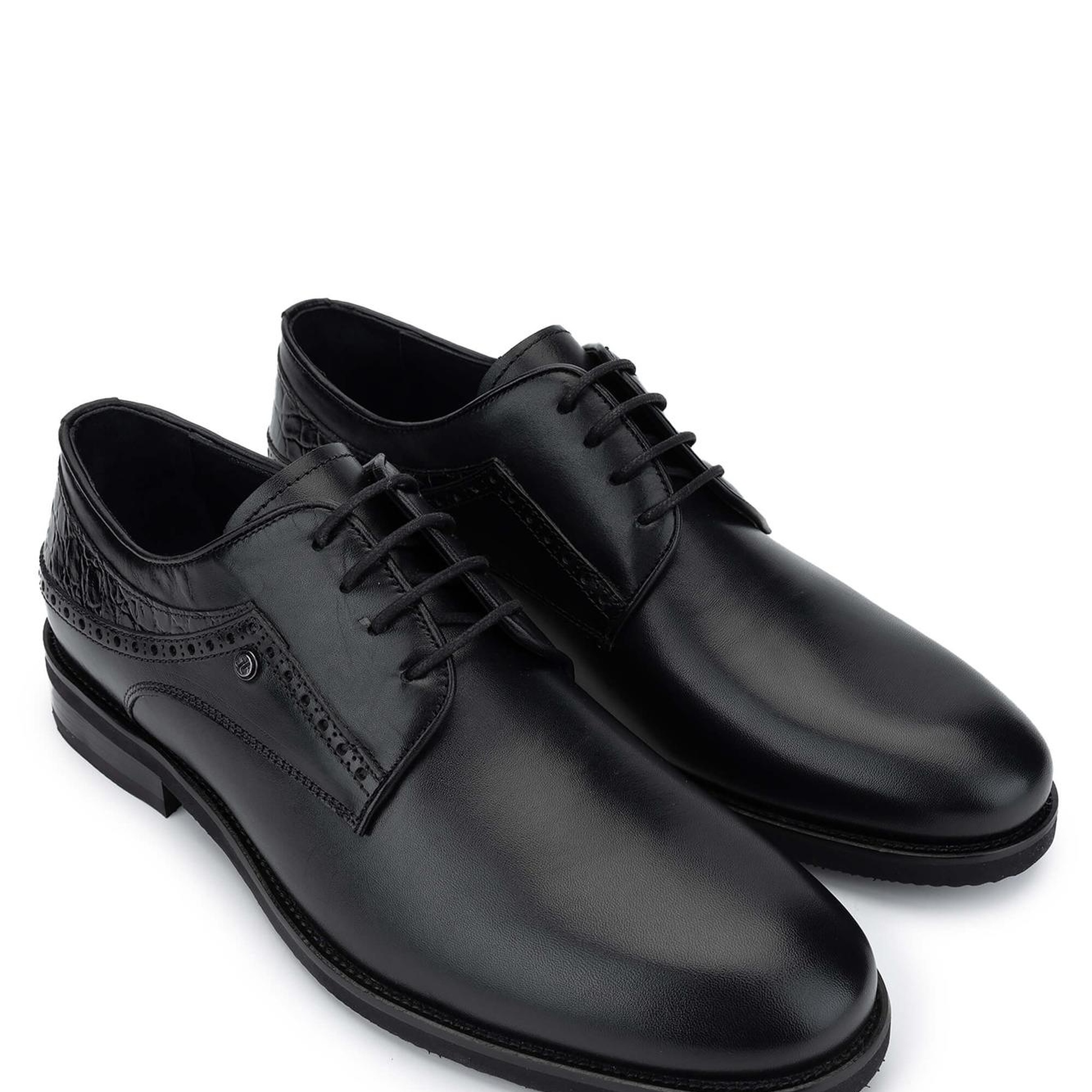 Tamer Tanca Erkek Hakiki siyah Deri Günlük Ayakkabı