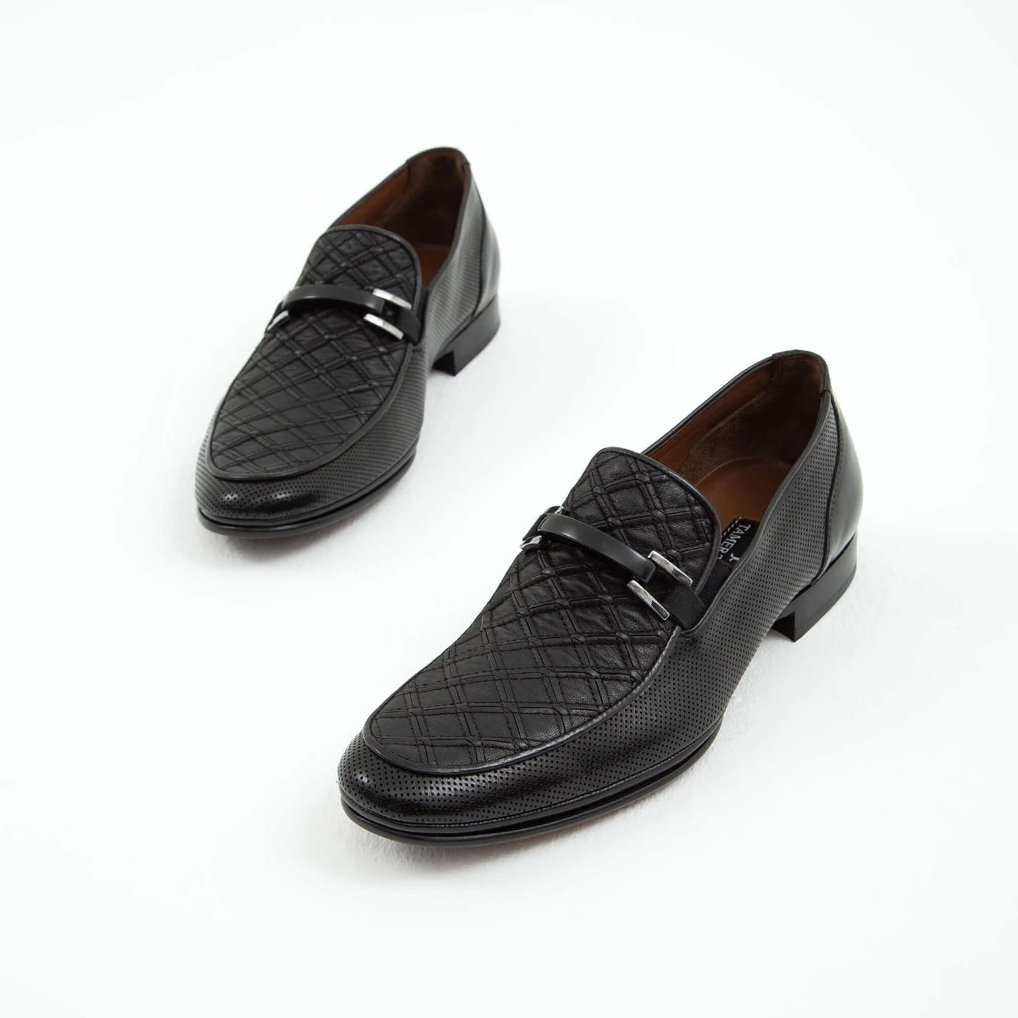 Tamer Tanca Erkek Hakiki Deri Siyah Makosen Ayakkabı