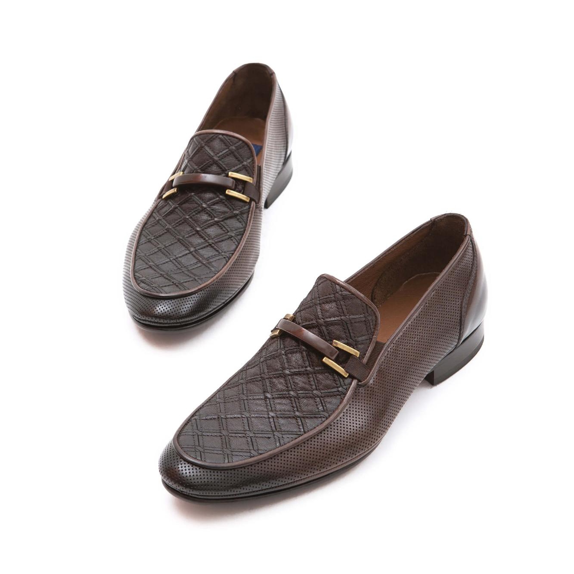 Tamer Tanca Erkek Hakiki Deri Kahverengi Makosen Ayakkabı