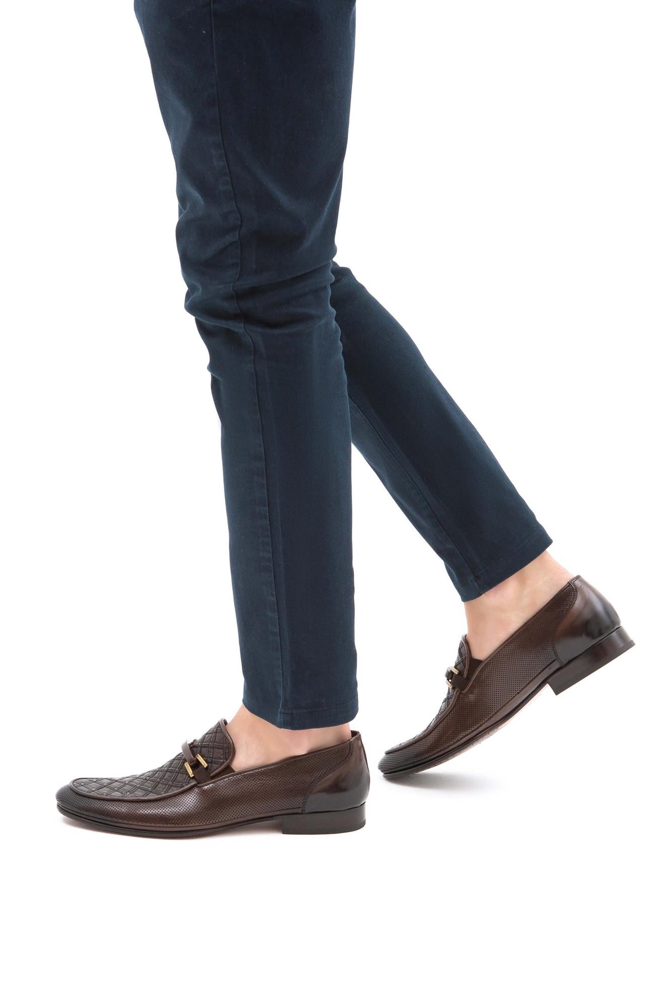  Tamer Tanca Erkek Hakiki Deri Kahverengi Makosen Ayakkabı