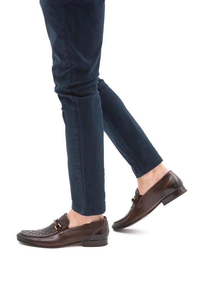  Tamer Tanca Erkek Hakiki Deri Kahverengi Makosen Ayakkabı