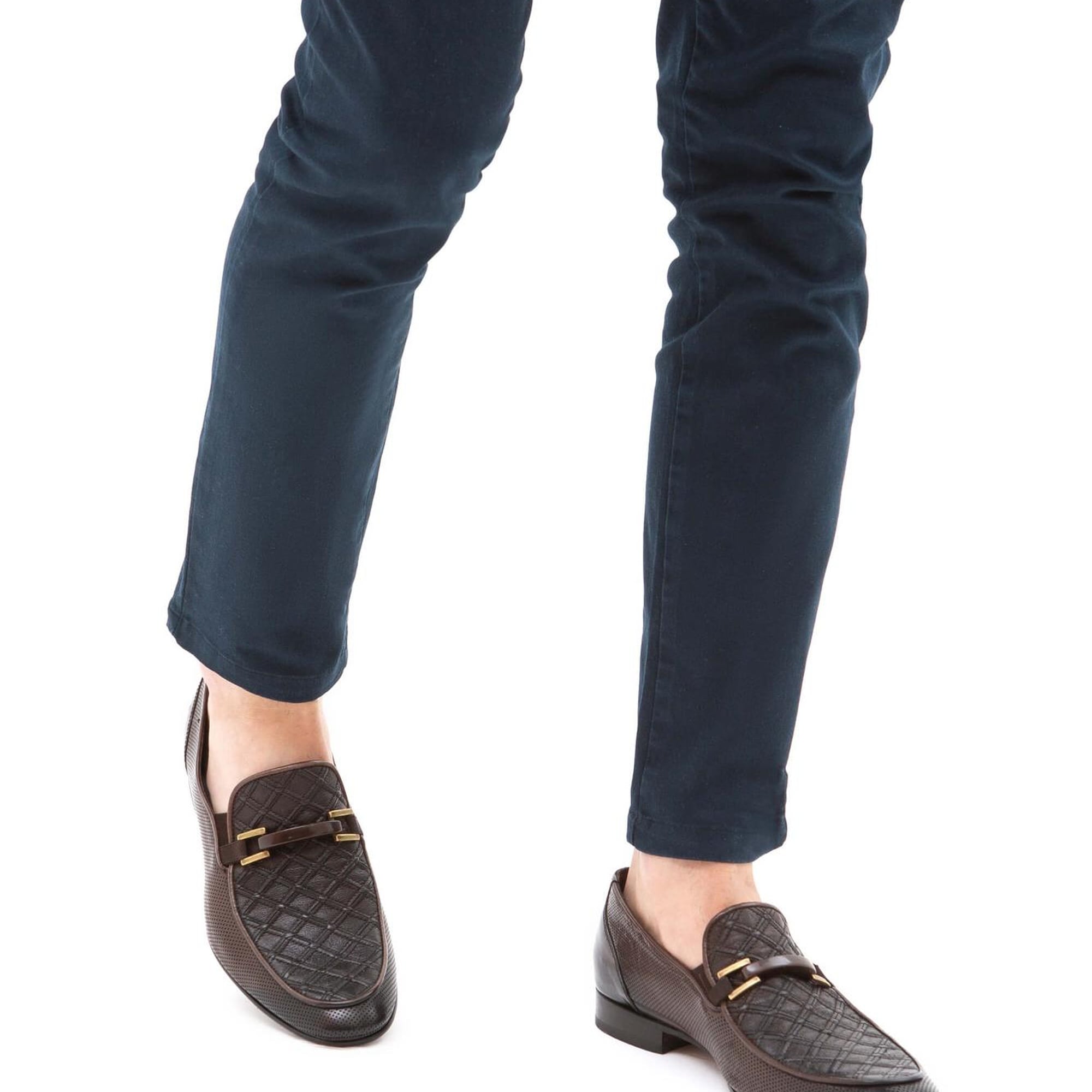 Tamer Tanca Erkek Hakiki Deri Kahverengi Makosen Ayakkabı