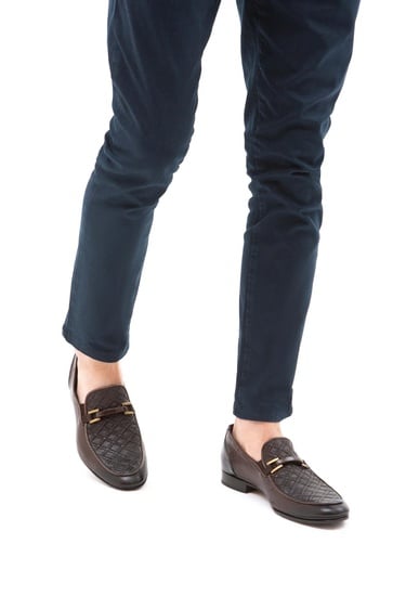  Tamer Tanca Erkek Hakiki Deri Kahverengi Makosen Ayakkabı