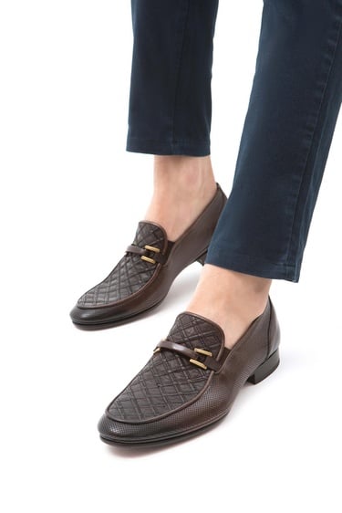  Tamer Tanca Erkek Hakiki Deri Kahverengi Makosen Ayakkabı