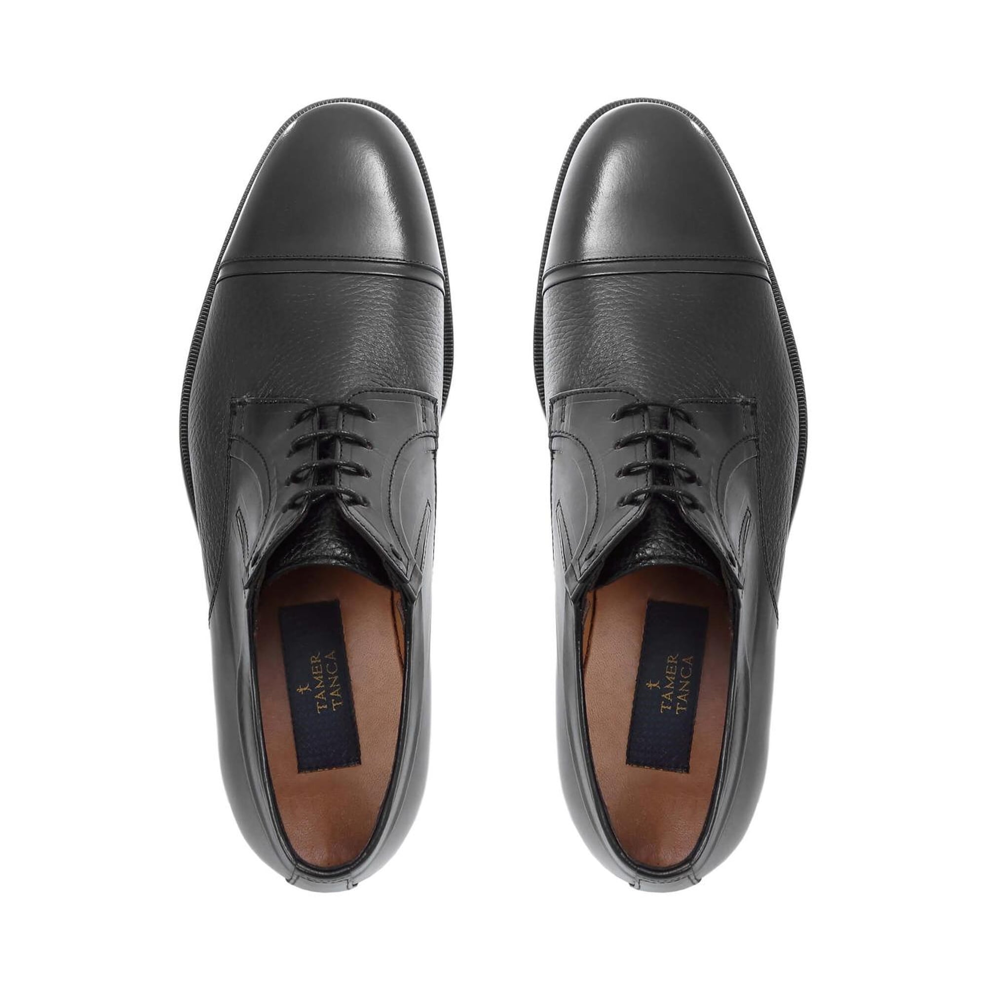 Tamer Tanca Erkek Hakiki Deri Siyah Klasik Ayakkabı